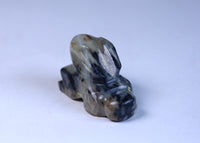 Zuni Rabbit Fetish carved from  Picasso Marble signed by Travis Nieto