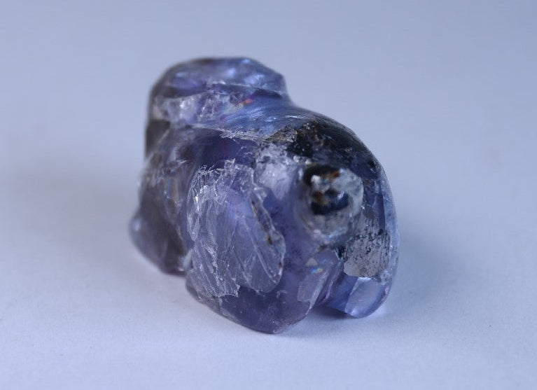 Zuni Rabbit Fetish, Purple Flourite by Virigina Quam Ohmasattie