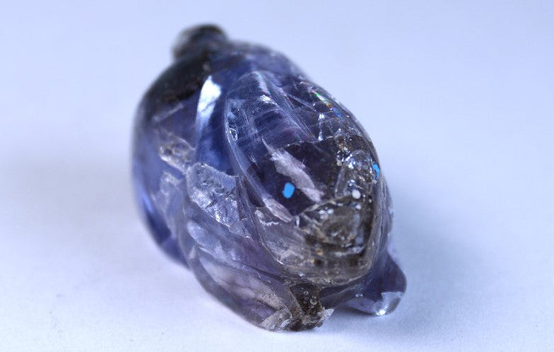 Zuni Rabbit Fetish, Purple Flourite by Virigina Quam Ohmasattie