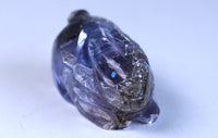 Zuni Rabbit Fetish, Purple Flourite by Virigina Quam Ohmasattie