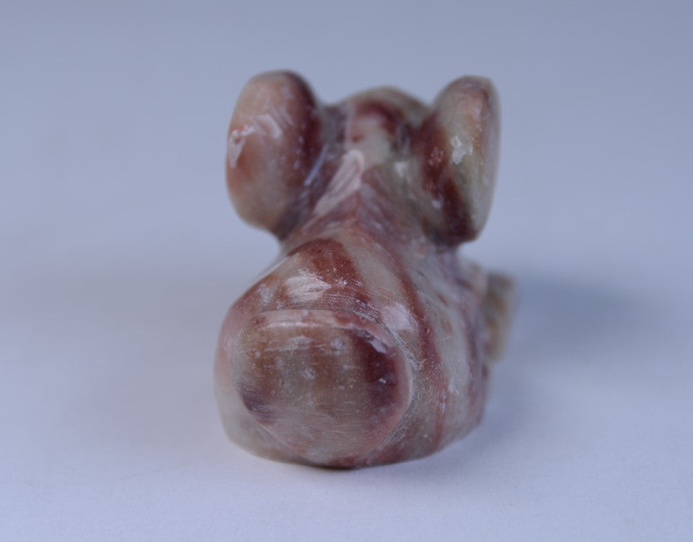 Zuni Rabbit Fetish: Strawberry Alabaster by Colbert Sherman