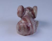 Zuni Rabbit Fetish: Strawberry Alabaster by Colbert Sherman