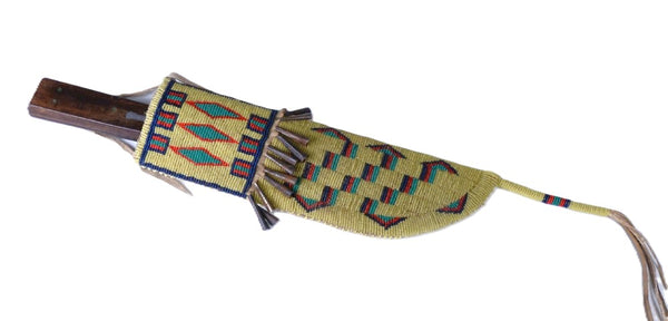 Arapaho Knife and Fully Beaded Sheath