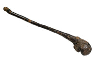 Southern Plains Ball Headed Club with Snake - Skull - Cross Bones