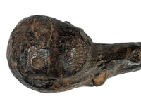Southern Plains Ball Headed Club with Snake - Skull - Cross Bones