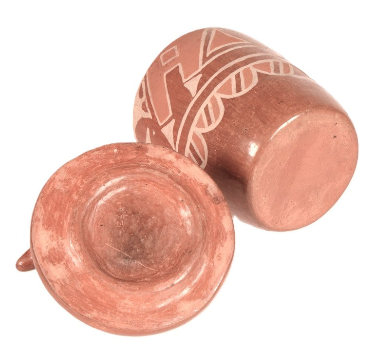 Santa Clara Pueblo Dog Pottery with Lid