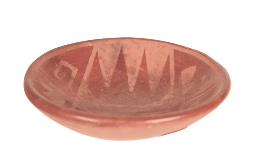 San Ildefonso Pueblo Polychrome Redware Dish By Tonita Martinez Roybal