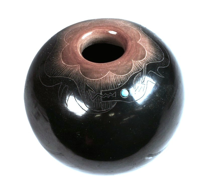 San Ildefonso Seed Jar Pottery Bowl By Barbara Gonzales