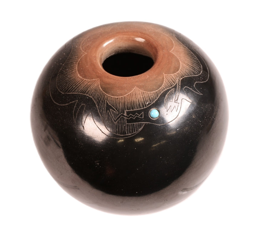 San Ildefonso Seed Jar Pottery Bowl By Barbara Gonzales