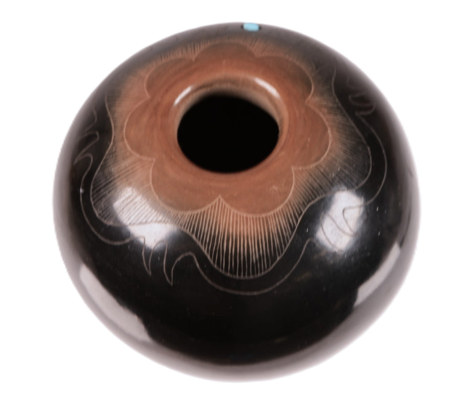 San Ildefonso Seed Jar Pottery Bowl By Barbara Gonzales