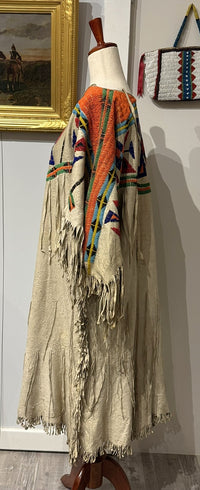 Plateau Nez Perce Beaded Brain Tanned Dress