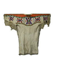 Plateau Nez Perce Beaded Brain Tanned Dress