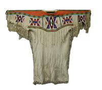 Plateau Nez Perce Beaded Brain Tanned Dress