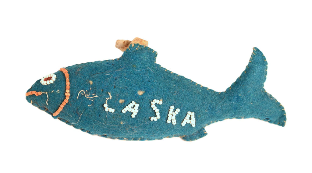 Alaska Beaded Blue Fish Souvenir