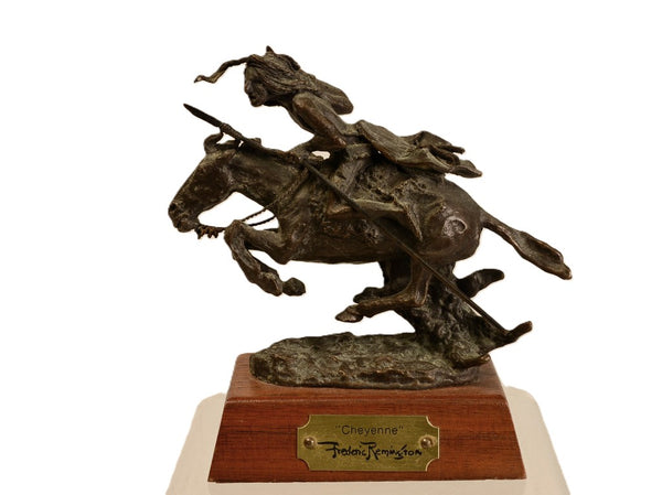 Frederic Remington Indian Bronze Miniature "Cheyenne"