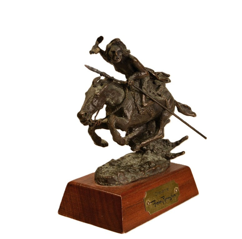 Frederic Remington Indian Bronze Miniature "Cheyenne"
