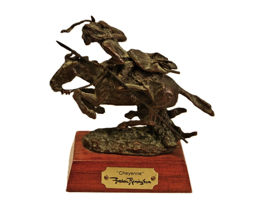 Frederic Remington Indian Bronze Miniature "Cheyenne"