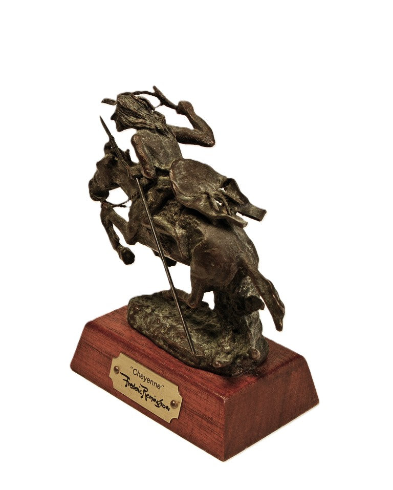 Frederic Remington Indian Bronze Miniature "Cheyenne"