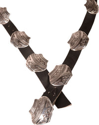 Navajo Sterling Silver Pottery Olla Concho Belt By James Shay