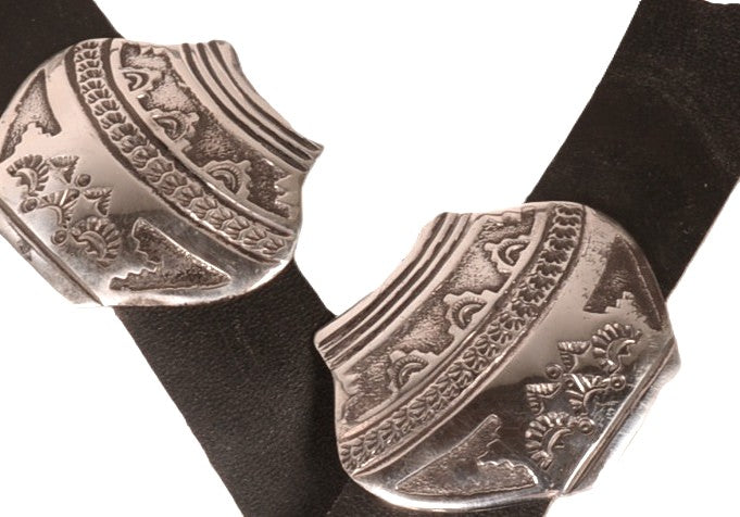 Navajo Sterling Silver Pottery Olla Concho Belt By James Shay
