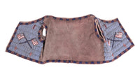 Plains Miniature Beaded Blue Vest with Flags