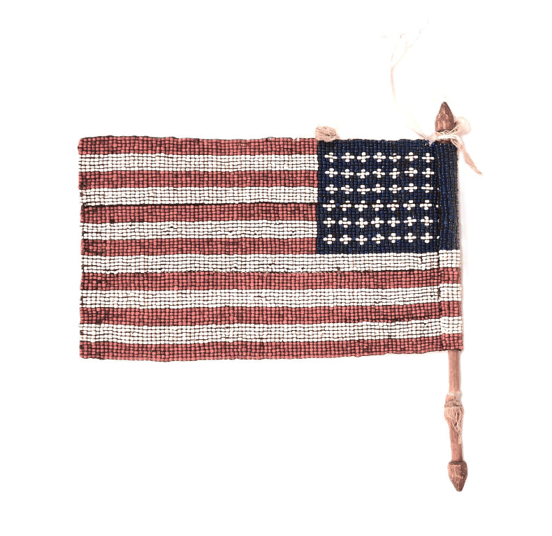 Plains Beaded USA Flag