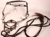 Navajo Sterling Silver Bridle with Reins