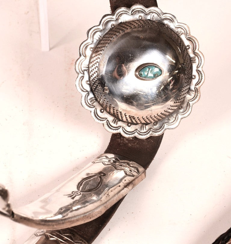 Navajo Sterling Silver Bridle with Reins