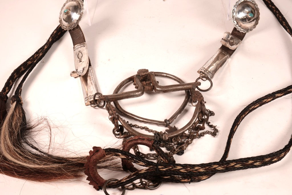 Navajo Sterling Silver Bridle with Reins
