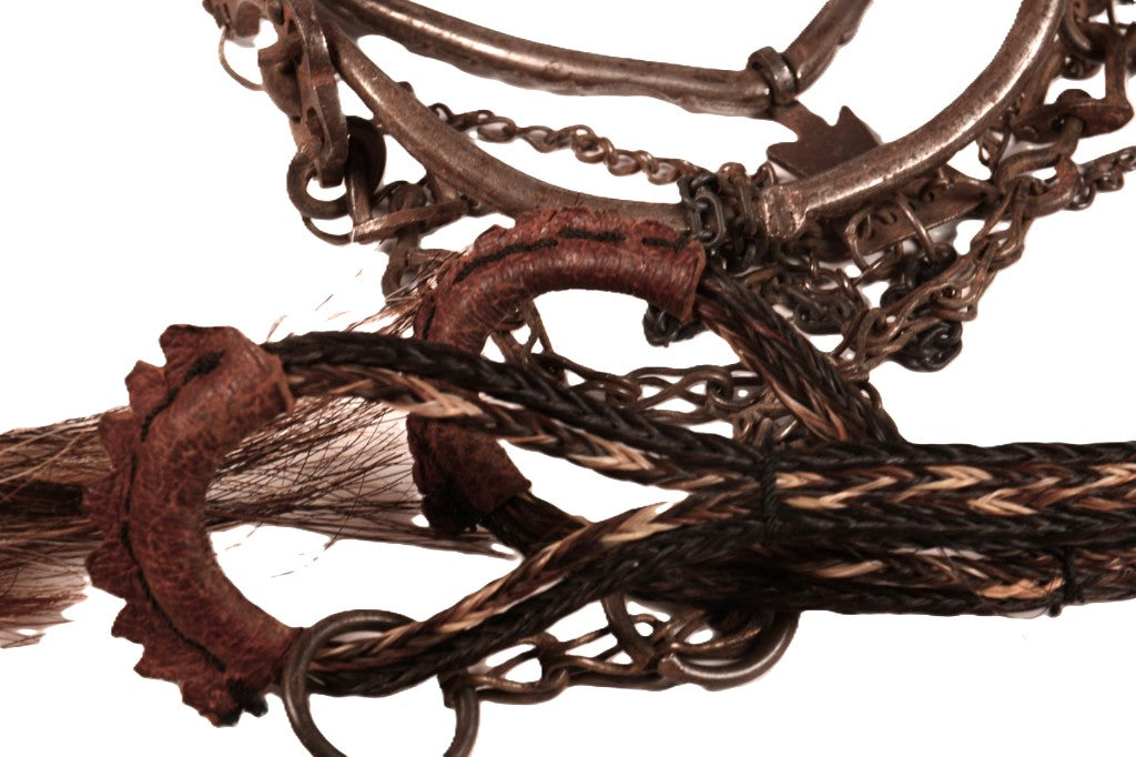 Navajo Sterling Silver Bridle with Reins