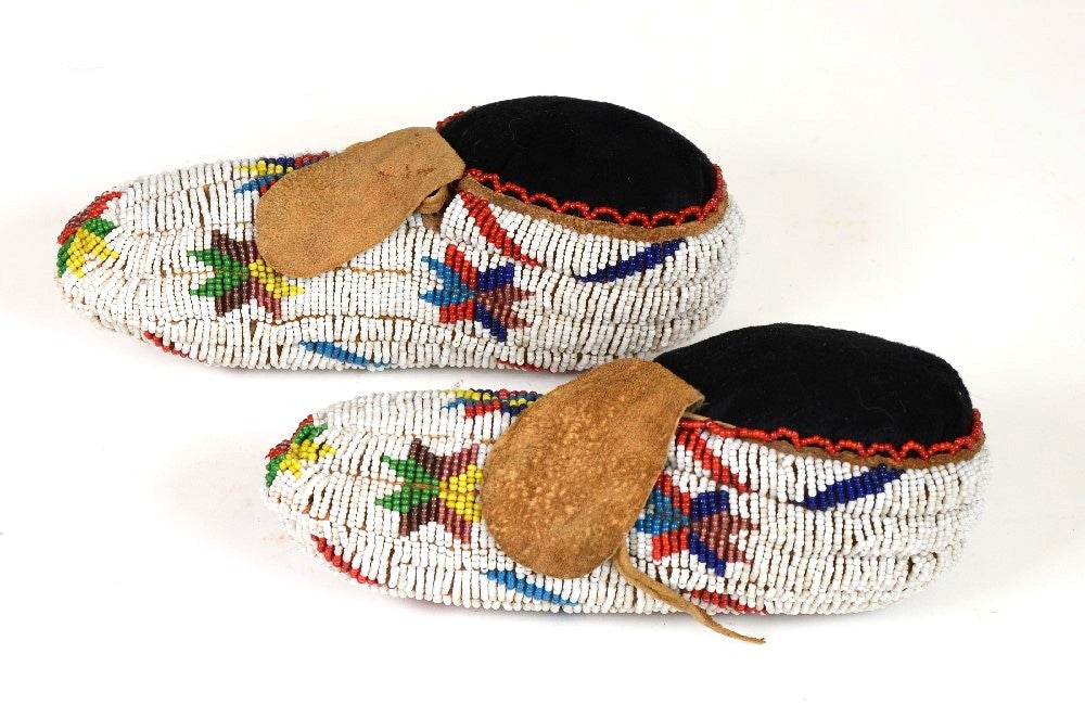 Northern Plains Fully Beaded Moccasins