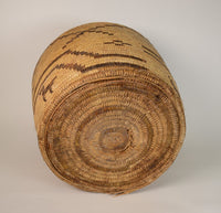 Large Antique Papago Basket with figures overall
