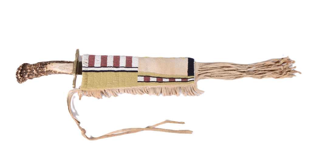 Plains Beaded Sheath with Knife
