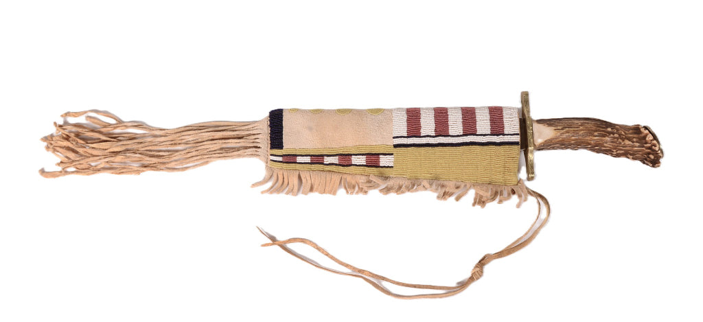 Plains Beaded Sheath with Knife