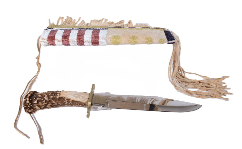 Plains Beaded Sheath with Knife
