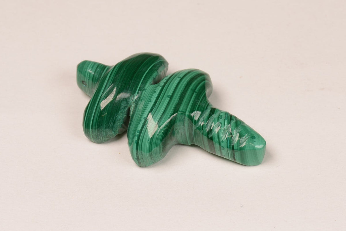 Zuni Dragonfly Fetish Malachite Carving