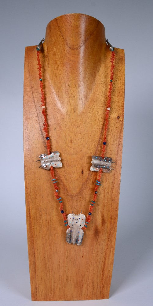 Zuni Butterfly Maiden Fetish Necklace from the Quandelacy Family