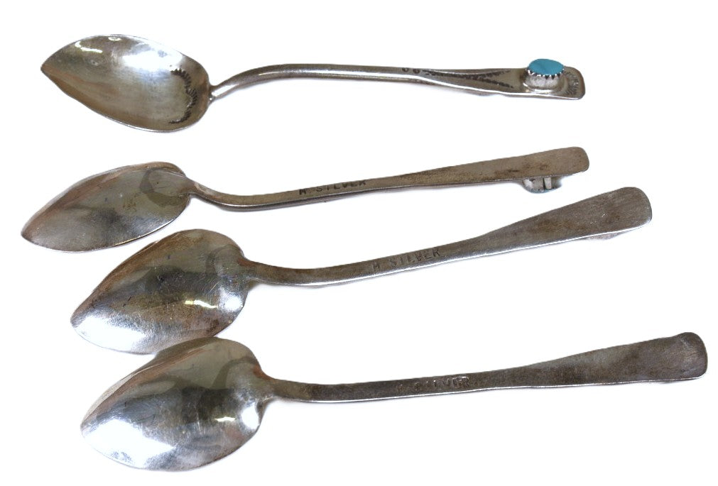 Navajo Sterling Silver Spoons By Fred Harvey Set of 4