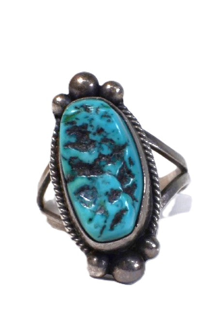 Navajo Sterling Silver and Turquoise ring size 5 3/4