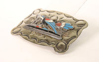 Taxco Silver Mexican Belt Buckle with Bird