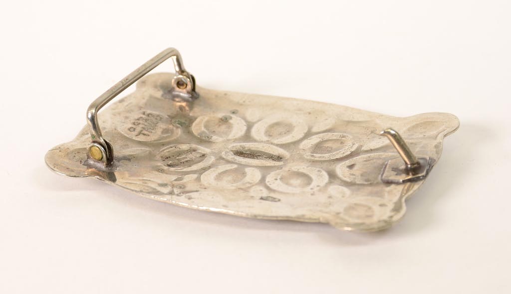 Taxco Silver Mexican Belt Buckle with Bird