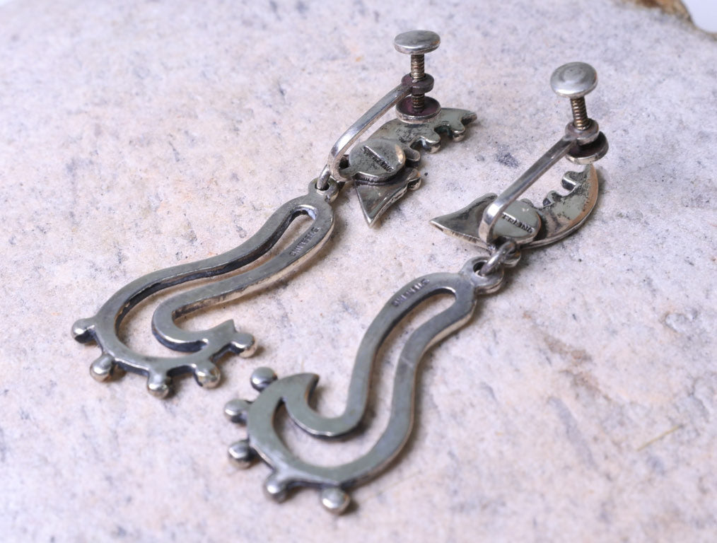 Vintage Mexican Silver Screwback Earrings