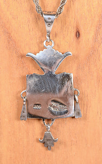 Navajo Channel Inlay Yei Pendant By Ray Tracey