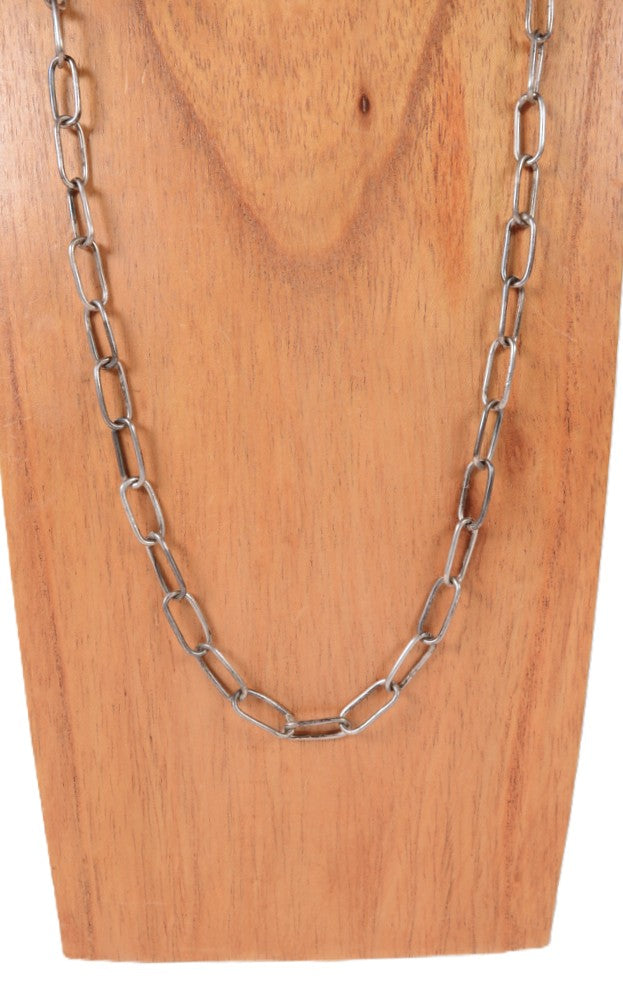 Large Link Sterling Silver Necklace