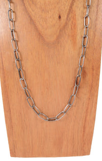 Large Link Sterling Silver Necklace