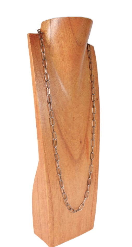 Large Link Sterling Silver Necklace