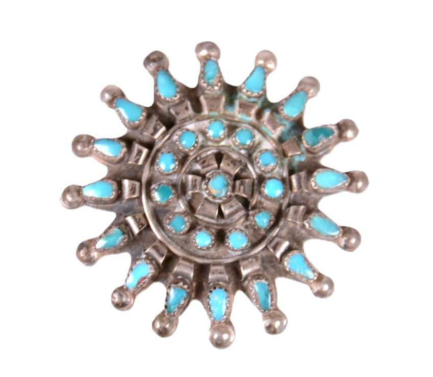 Zuni Pueblo Turquoise Pin