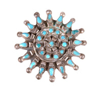 Zuni Pueblo Turquoise Pin