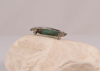 Turquoise and Mother of Pearl Eye Shaped Pin