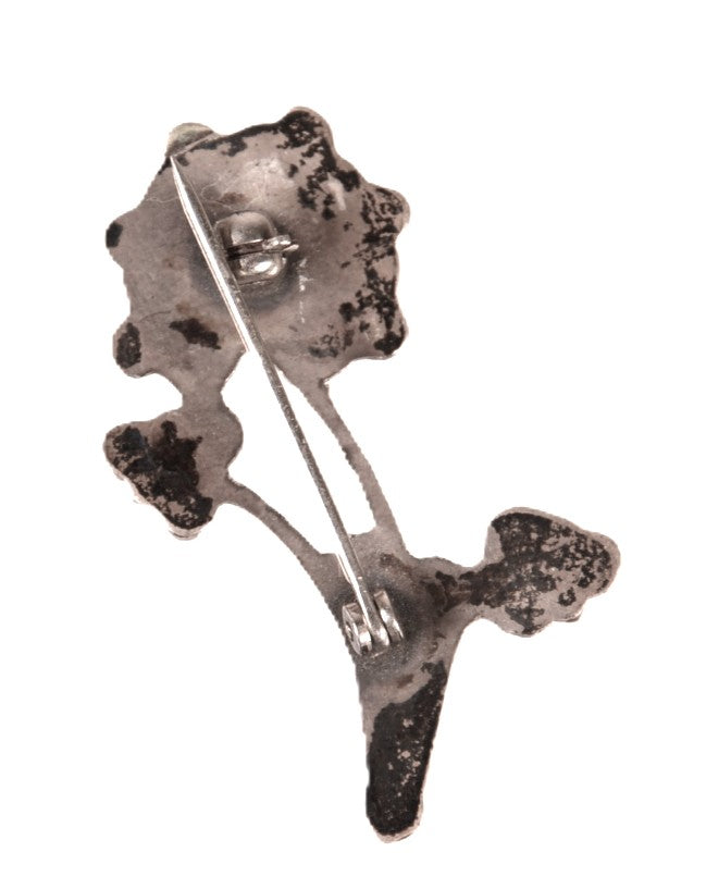 Navajo Sterling Silver Flower Pin